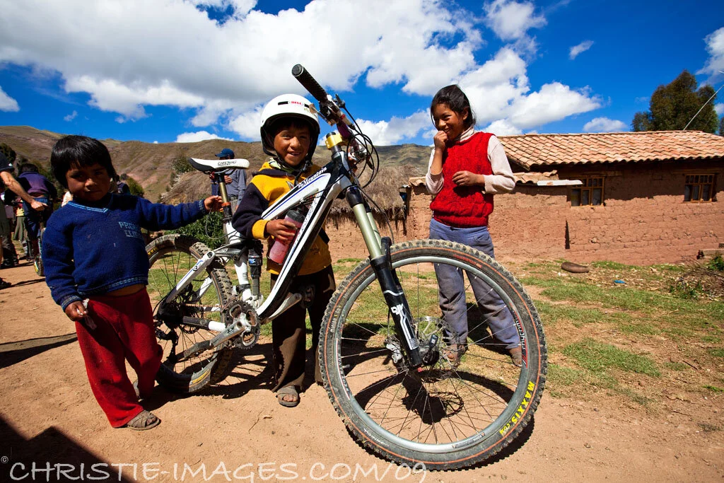 Curious kids that greet riders in small mountain villages of the Sacred Valley.
