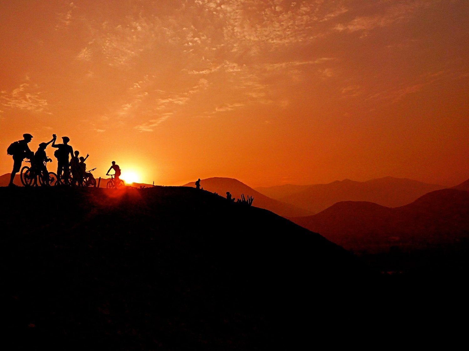 Sunset on a mountain in Peru