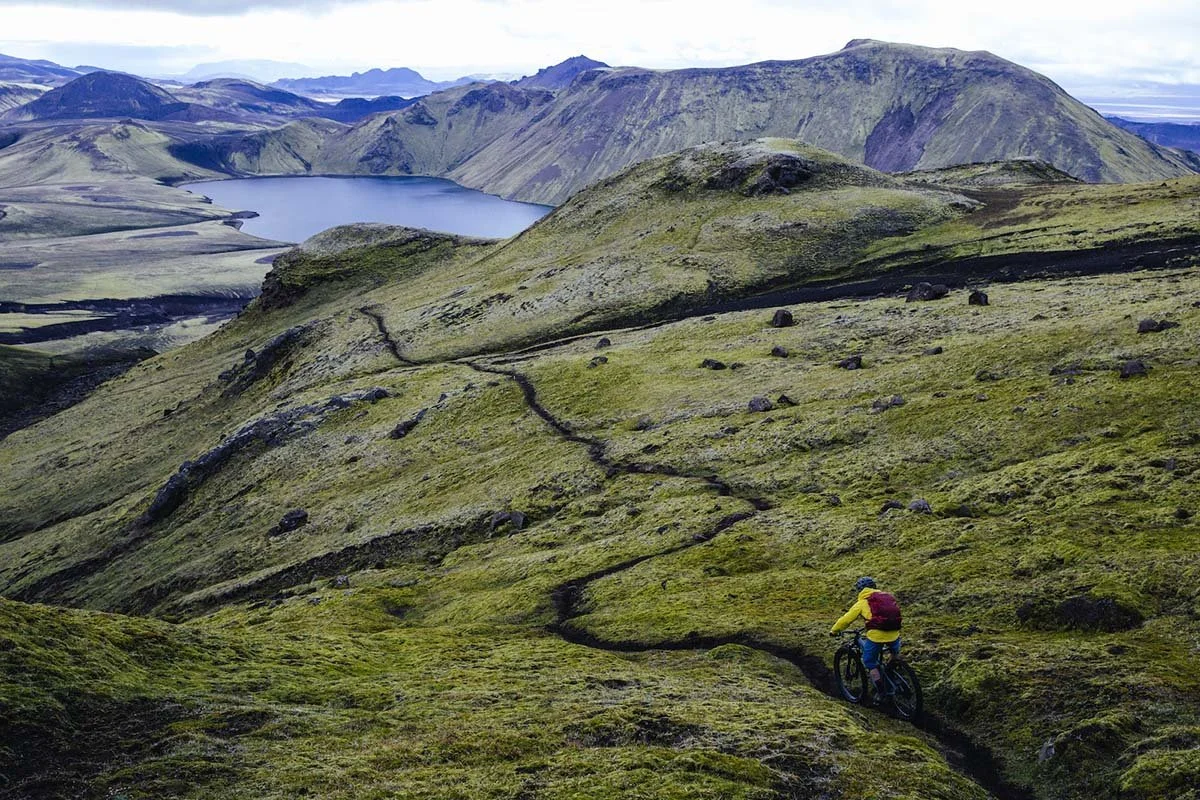 single track trail in iceland
