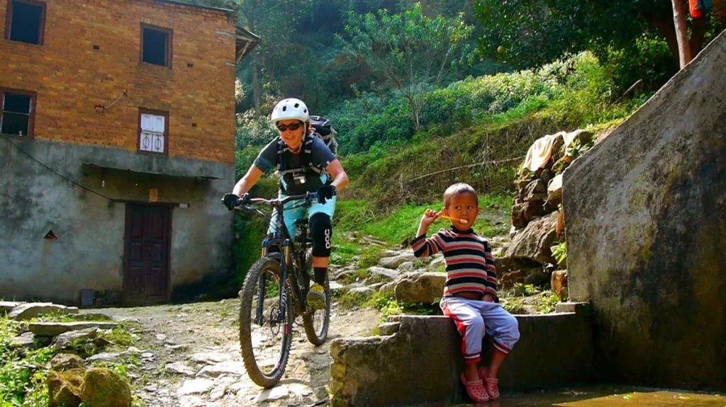 riding nearby locals