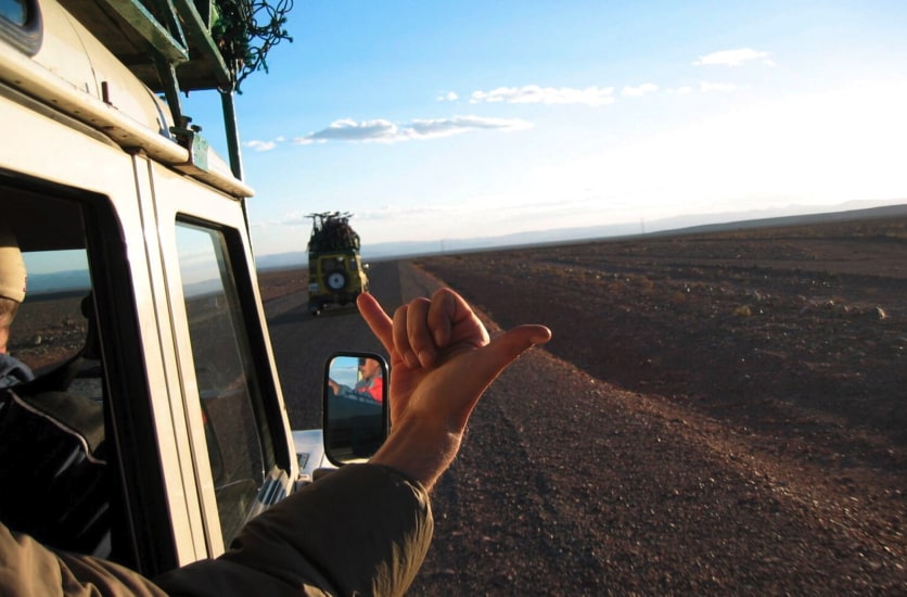 Mountain bikers on a roadtrip
