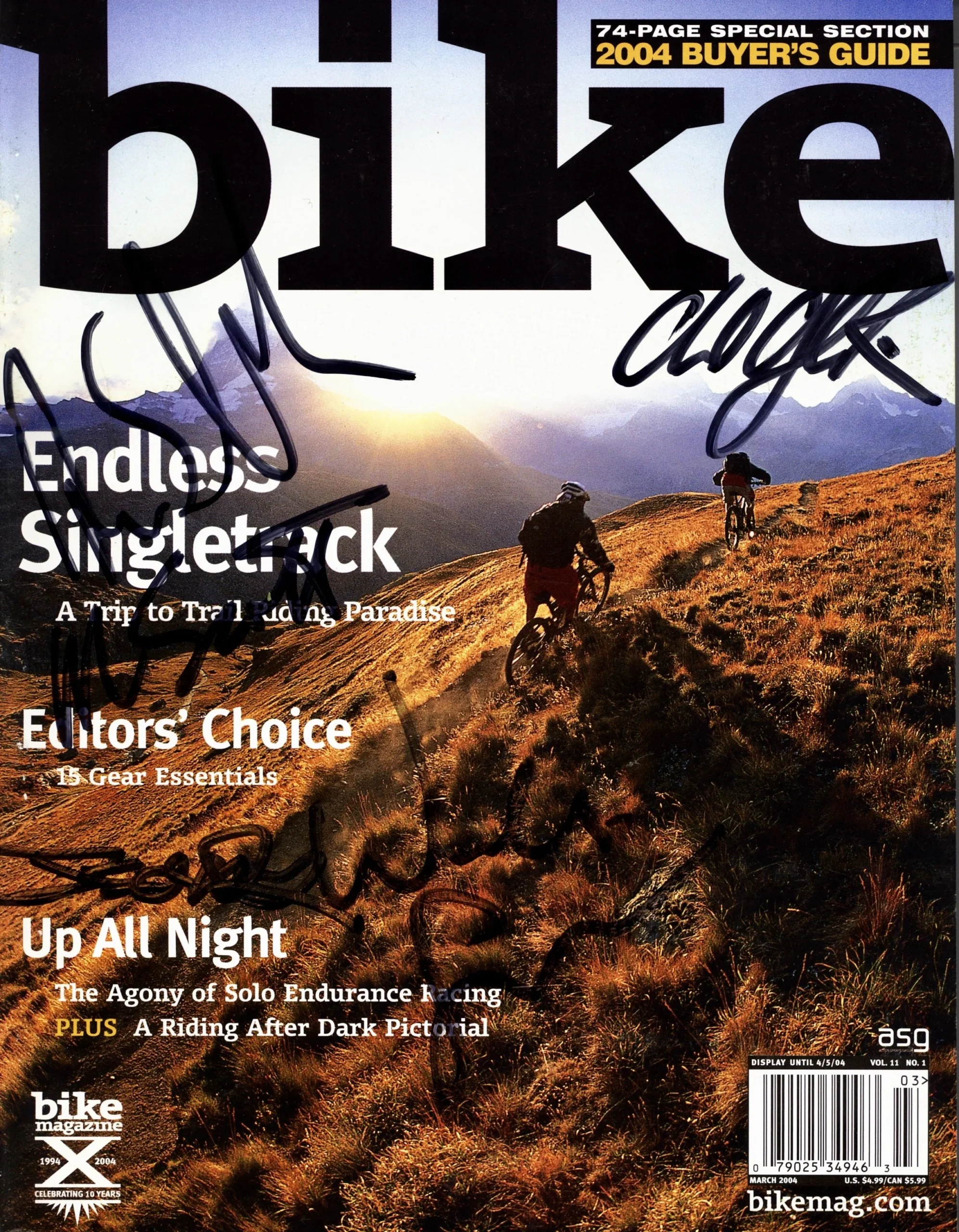 Zermatt with the setting sun on the Matterhorn, still one of the best places to mountain bike in our opinion. Photo Sterling Lorene