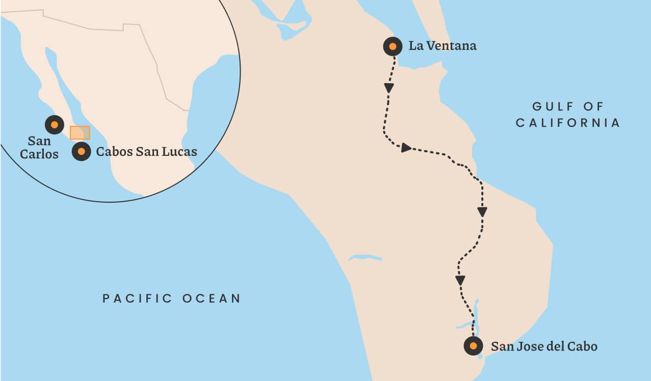 Map of Baja route.