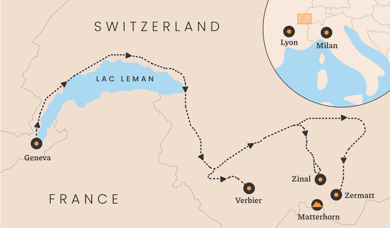 Map of Electric Haute route.