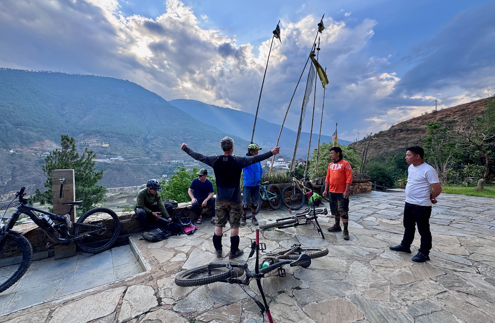 Bikers with a view in Bhutan