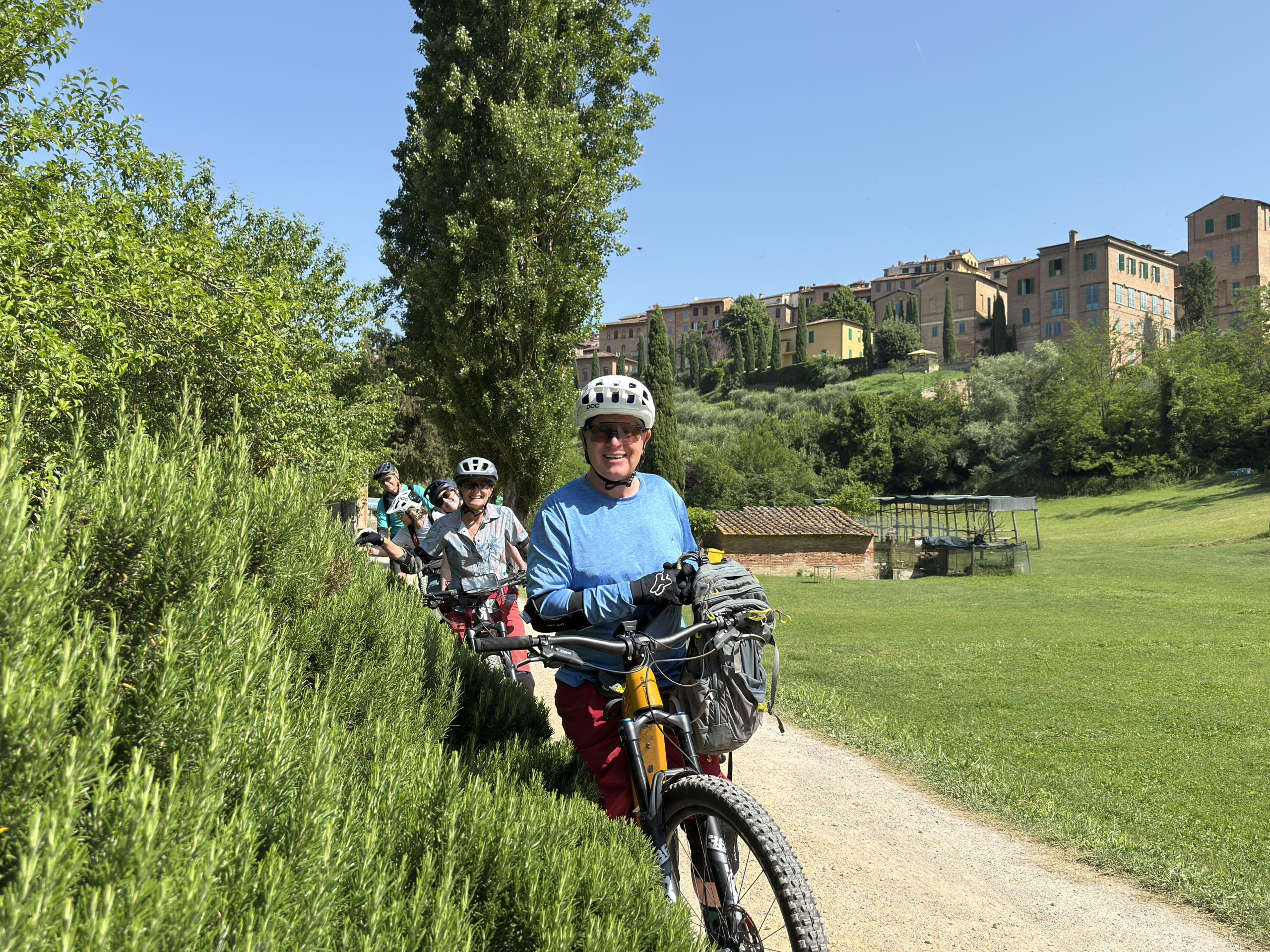Mountain bikers in Tuscany