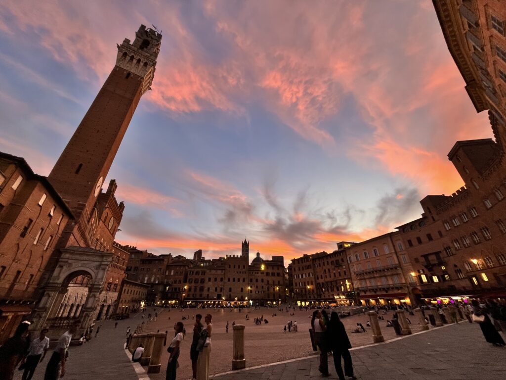 Siena at sunset