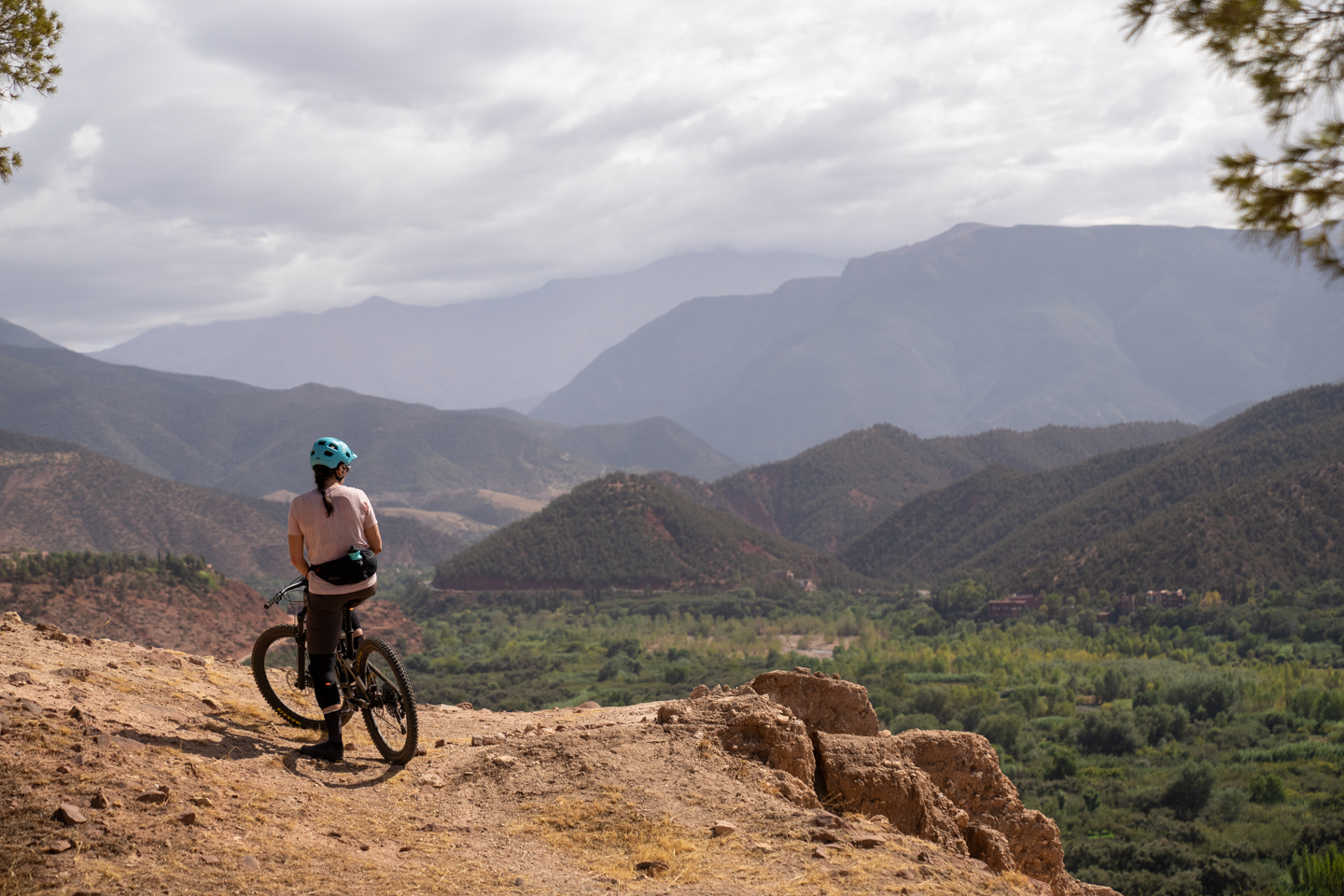 Woman on MTB in Morocco